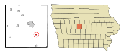 Location of Luther, Iowa