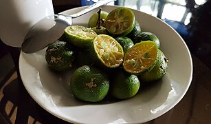 Calamansi, ubiquitous in Philippine condiments