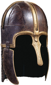 Colour photograph of the Coppergate helmet