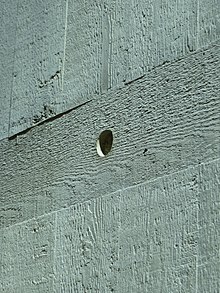 Detail of Concrete, showing marks of timber formwork, Clifton Cathedral