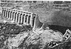 The failed Gleno Dam, right portion destroyed