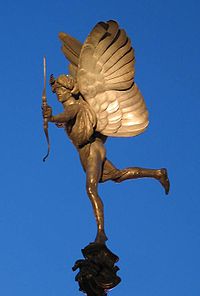 The Angel of Christian Charity in Piccadilly Circus, London