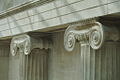 Detail of an Ionic capital on a pilaster in the Great Court