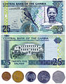 Image 5Front and back view of the Gambian dalasi and coins from 5 bututs to 1 dalasi