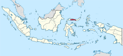 Location of Gorontalo in Indonesia