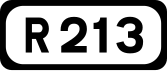 R213 road shield}}