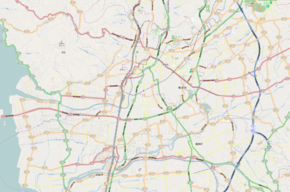 金峰山 (熊本県)の位置（熊本市内）