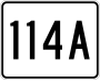 Route 114A marker