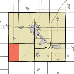 Location of Green Township in Grant County