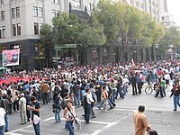 Part of the march to the Zocalo