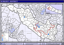 Distretto di Surkhet – Mappa