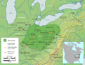 Image 1Map of the Ohio Country between 1775 and 1794, depicting locations of battles and massacres surrounding the area that would eventually become the U.S. state of Ohio (from Columbus, Ohio)