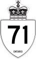 Highway 71 marker