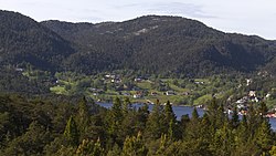 View of Os in Bjørnafjorden