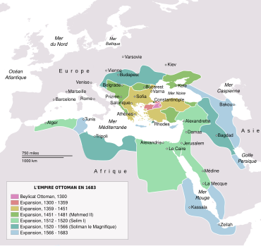 Carte de l'Empire ottoman en 1863.