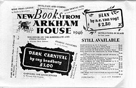 Реклама Arkham House 1946 год