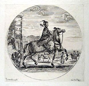 Polish horseman etching