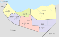 Administrative map of Somaliland