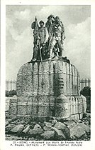 Monument in Reims to the Senegalese soldiers of the French Army, erected in 1924, destroyed in September 1940