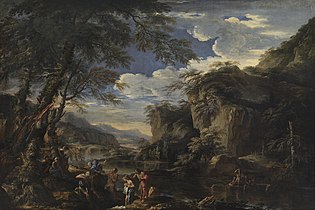 Saint John the Baptist Baptizing Christ in the Jordan (c. 1655) oil on canvas, 173 x 258.7 cm., Kelvingrove Art Gallery and Museum