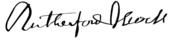 signature de Rutherford Alcock