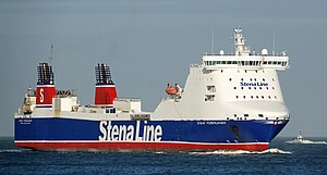 M/S Stena Forerunner utanför Nederländernas kust den 19 februari 2019.