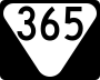 State Route 365 marker