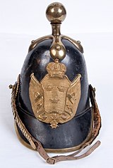 Kask m/1845 för manskap vid Marinregementet.