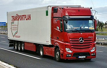 A Mercedes-Benz Actros heavy-duty truck