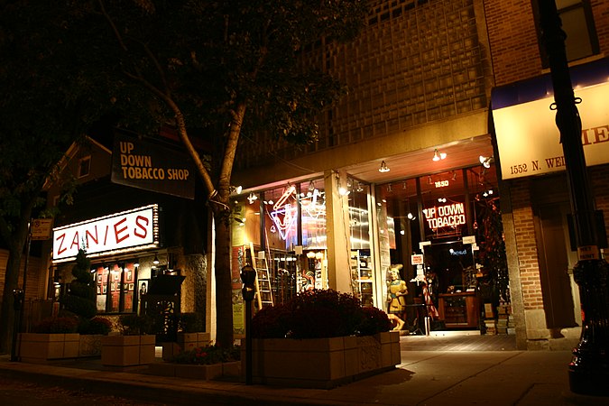 The exterior of the Up Down Tobacco Shop