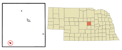 Location of Arcadia, Nebraska