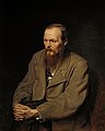 Image 11 Fyodor Dostoevsky Painting: Vasily Perov Fyodor Dostoevsky (1821–81; depicted in 1872) was a Russian novelist, short story writer, essayist and philosopher. After publishing his first novel, Poor Folk, at age 25, Dostoyevsky wrote (among others) eleven novels, three novellas, and seventeen short novels, including Crime and Punishment (1866), The Idiot (1869), and The Brothers Karamazov (1880). More selected pictures
