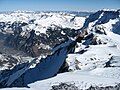 Northern face of Glarner Vorab, Gletscherhorn in the foreground, down in the valley lies Elm