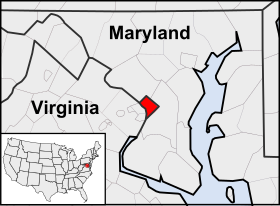 Localisation de WashingtonDistrict de Columbia