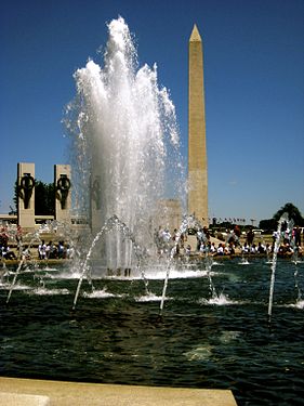 World War II Memorial Fountain in Washington D.C.