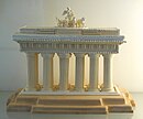 Model in sugar of Berlin's Brandenburg Gate