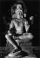 Avalokiteśvara andesite stone in Mendut temple, early 9th century Sailendran art, Java, Indonesia.
