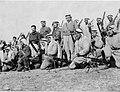 Abdul Qader al-Husseini with his troops prior to the January 1948 attack on Kfar Etzion. Photograph taken by a Palmach spy