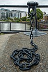 "Anchor Iron" (2004) by Wendy Taylor at Anchor Iron Wharf, Greenwich, London