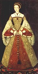 Style Tudor, portrait de Catherine Parr (1545).