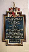 Memorial to Nevile Henderson