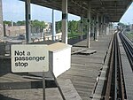 A ghost station on the Chicago 'L' system, the former 58th Street station on the Green Line