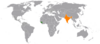 Location map for Guinea and India.