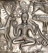 The Celtic god Cernunnos on the Gundestrup cauldron