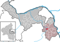 Localisation de Köngernheim dans la Verbandsgemeide et dans l'arrondissement