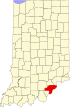 State map highlighting Clark County