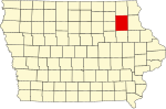 State map highlighting Fayette County