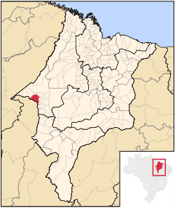 Location of Imperatriz in the State of Maranhão