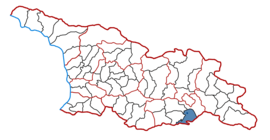 Marneuli'nin Gürcistan'daki konumu