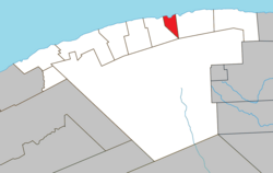 Location within La Haute-Gaspésie RCM